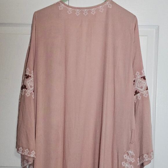 Melissa Odaabash Bohemian Embroidered Fringe Swim Coverup Cardigan OS Summer‎ - Picture 7 of 11